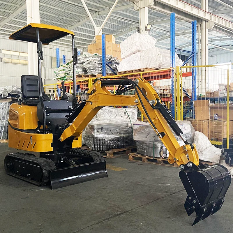 Customized China Cheap Mini Small Digger 1.2 Ton Mini Trenching 1 Ton Machine Excavator Hydraulic Crawler Digger Factory Price