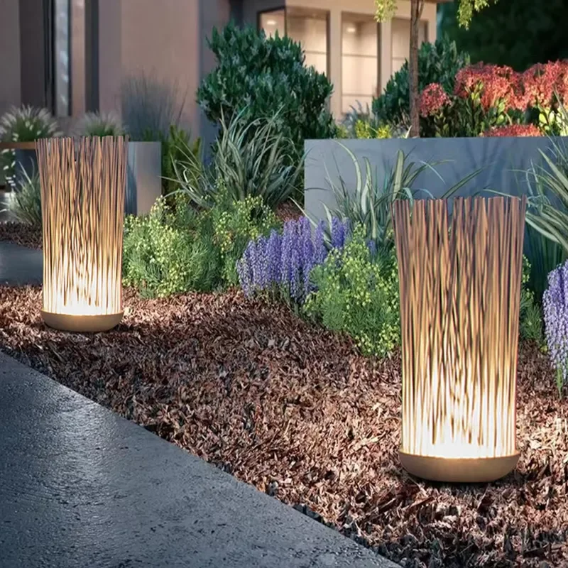 Outdoor IP65 Waterproof Lawn LED Ambient Light Park Dynamic Water Pattern Fiber Optic Reed Light Villa Garden Terrace Floor - view 2