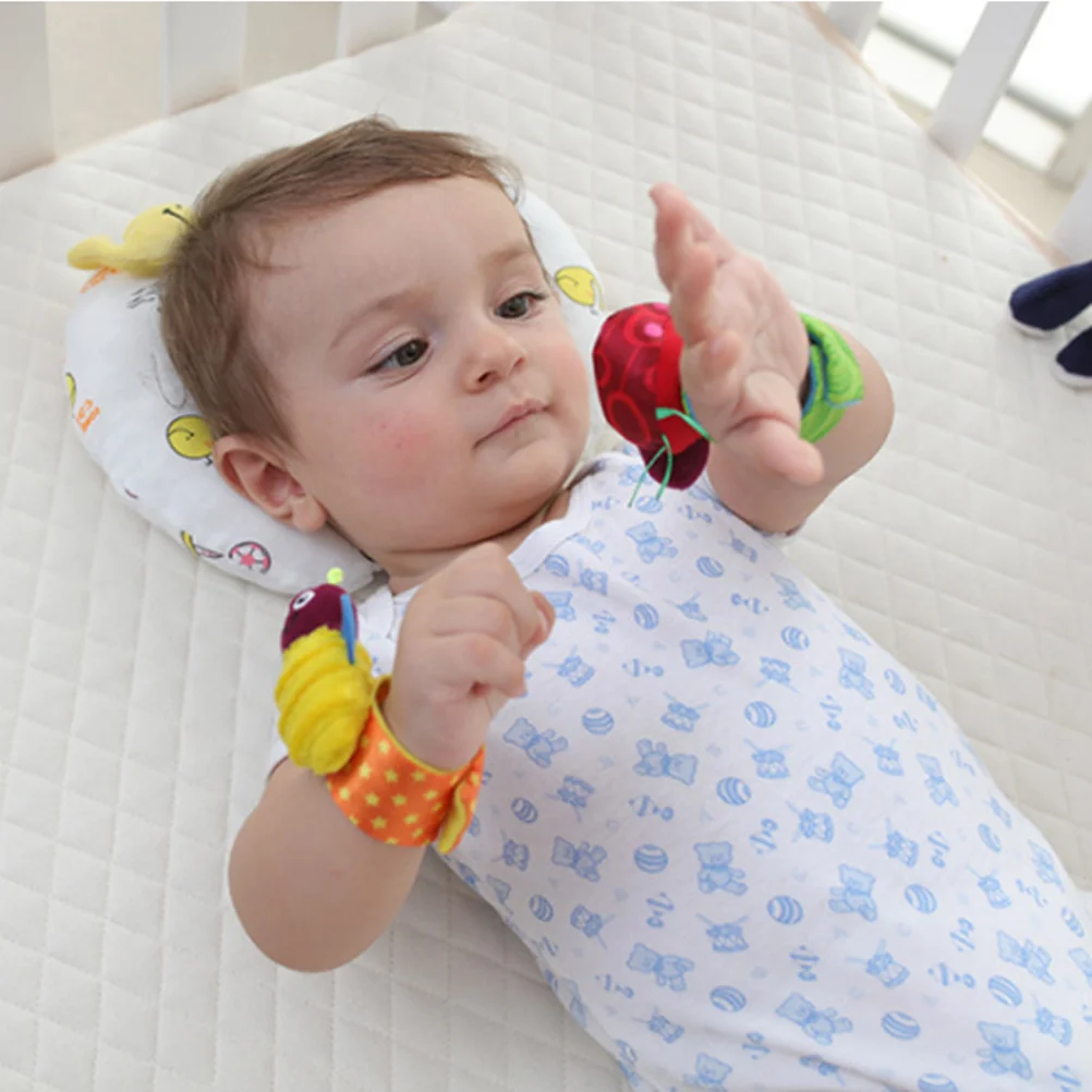 2pcs Lightweight Educational Infant For Newborn Comfort Toddler Wrist Strap Newborn Beetle Bee Bell