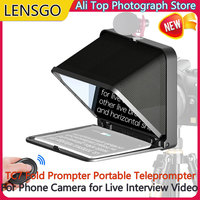 LENSGO TC7 Fold Prompter Portable Teleprompter For Phone Camera for Live Interview Video for 7.9 inch Tablet iPad Smartphon