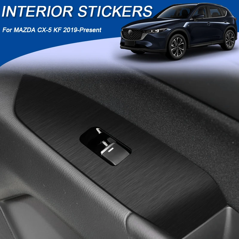 

Автомобильная карбоновая внутренняя наклейка для MAZDA CX-5 KF 2017-настоящее время авто панель подъема окна наклейка шестерни дверная защитная пленка аксессуар