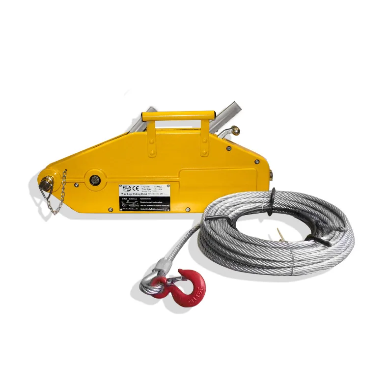 Wire Rope Puller Aluminum Alloy Steel Wire Rope Lever Hoist 0.8 1.6T 3.2T 5.4T 20m Traction Machine Hoist