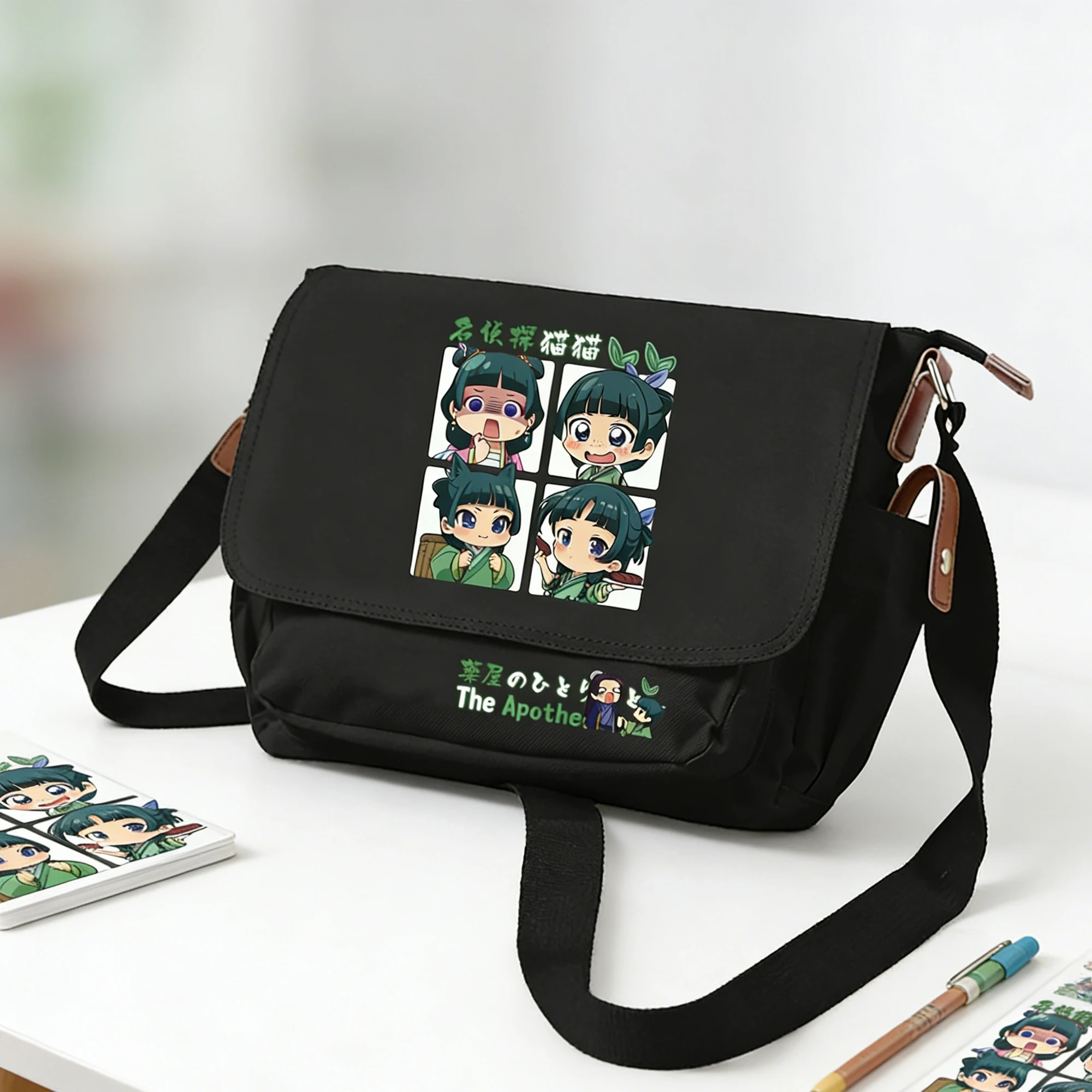 

Аниме «Дневники аптекартии», сумки на плечо, оксфордская сумка через плечо, женский школьный рюкзак, маленькая дорожная сумка для студентов с героями мультфильмов