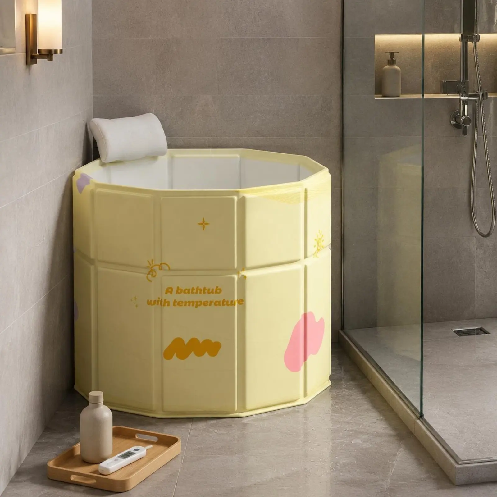 

Folding Ice Tub Long-Lasting Portable Cold Plunge Tub Collapsible Bathtub Large Capacity Insulated Ice Bath Barrel Leak-Proof