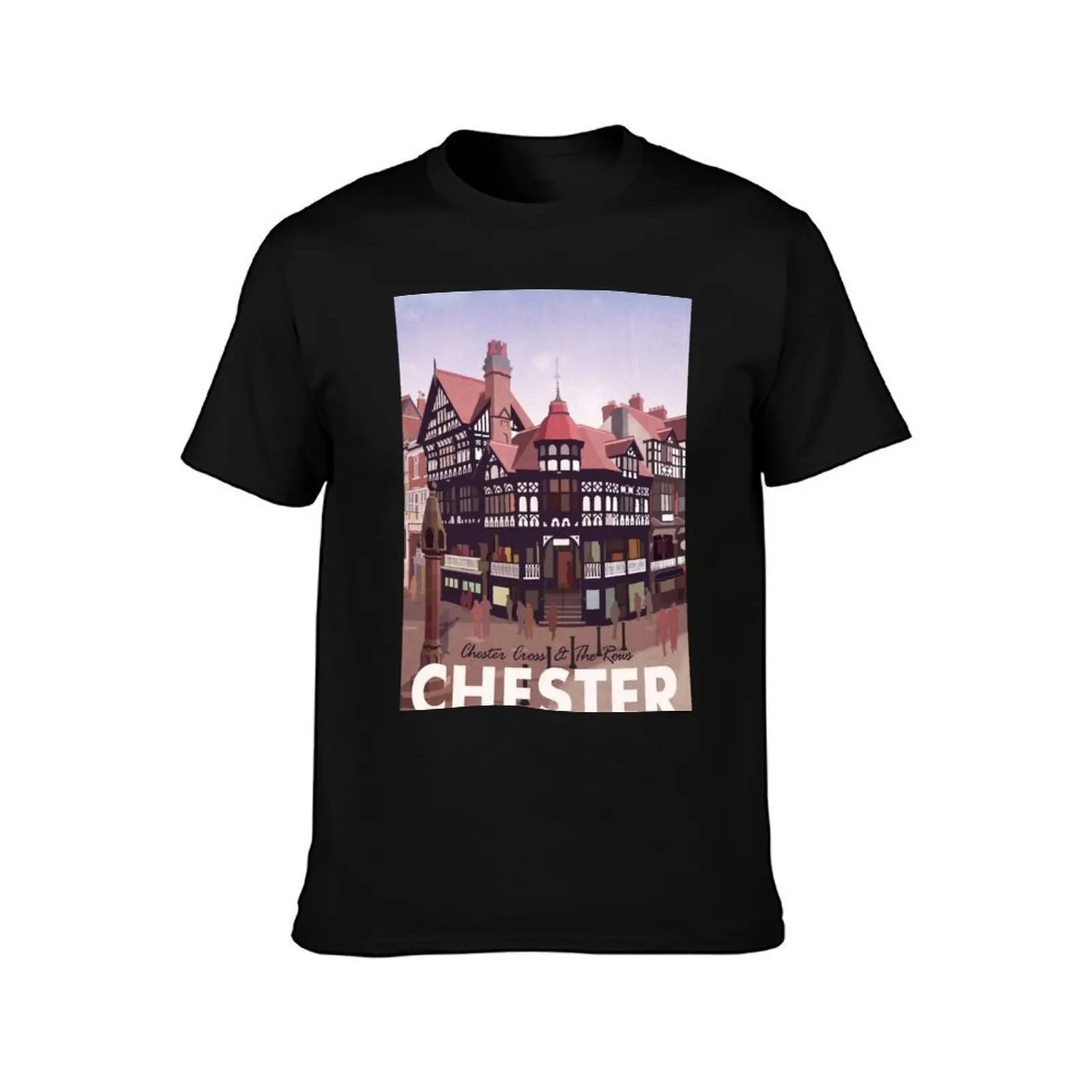 Chester - The Cross & The Rows T-Shirt, Summer Casual Cotton Tee, Oversized Streetwear Tops, Vintage Graphic Print, 100% Cotton