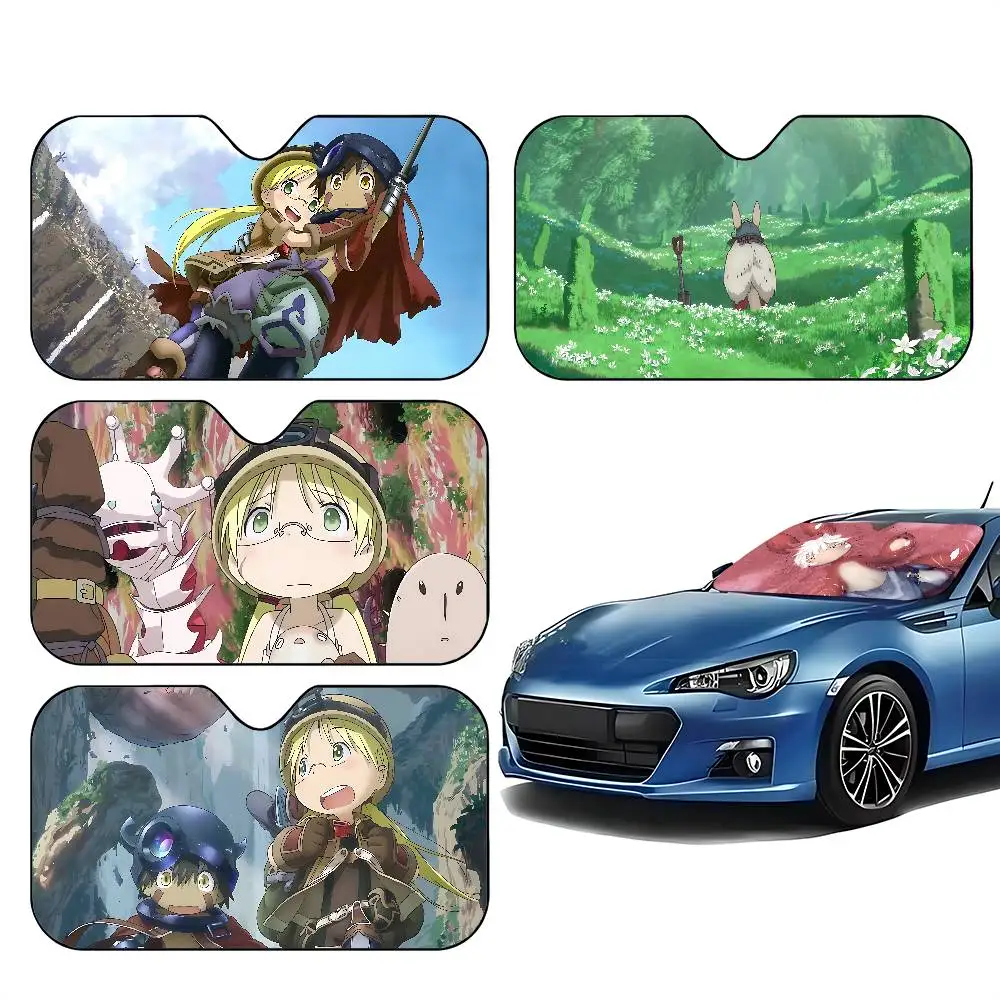 

Anime M-Made In A-Abyss Car Sunshade Curtains Car Sun Shade Windshield Foldable Cute Funny Sunshade For Car Truck SUV Blocks