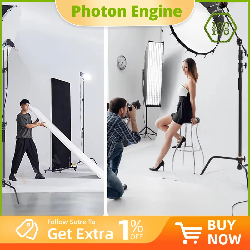 150-330cm Black Heavy Duty Multi-functional C-Stand