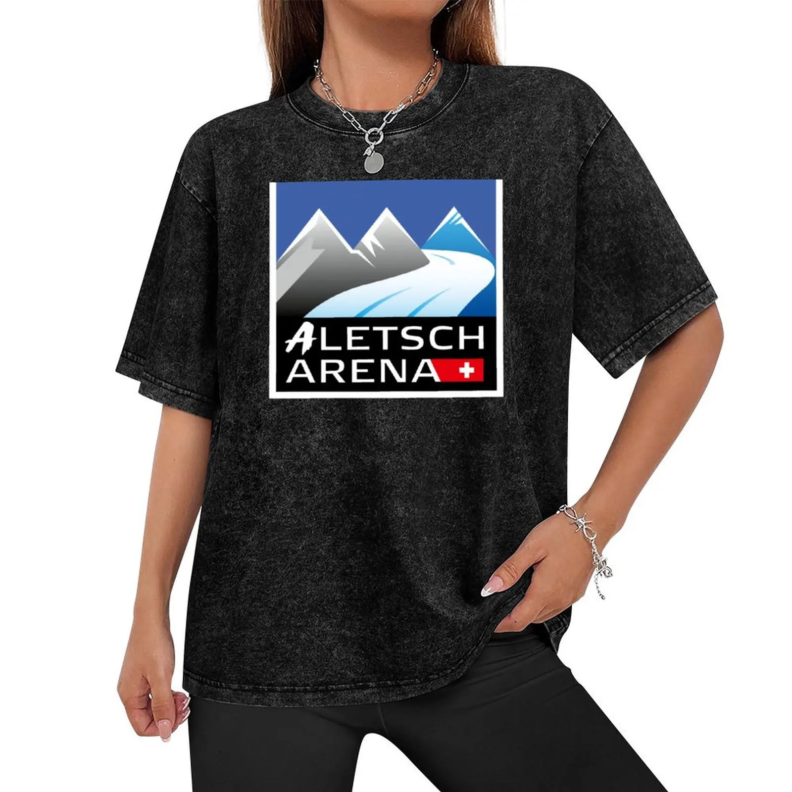 Aletsch Arena Swiss Ski resort Riederalp ?Bettmeralp ?Fiesch Eggishorn T-Shirt valentines clothes anime shirts men