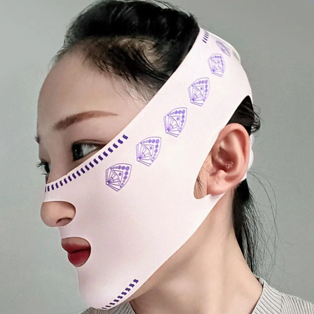 Bandage amincissant à double pont pour le visage, ceinture de lifting du visage, ligne en V, raffermissant le double ruisseau, bande qualifiée ale mince, beauté