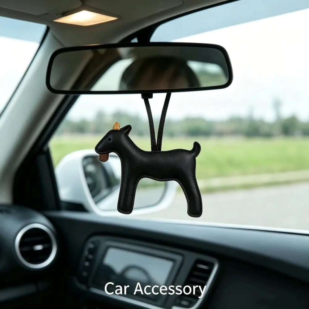 Portable Goat Bag Charm Hanging Design PU Leather Leather Bag Pendant Decorative Animal Key Ring Sheep Keychain