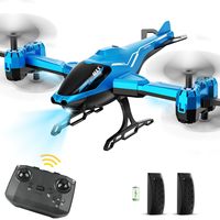 VATOS Super Function All in 1 Remote Control 2.4G RC Helicopter 360° Flip Obstacle Avoidance with LED Light Gift for Kids Adults