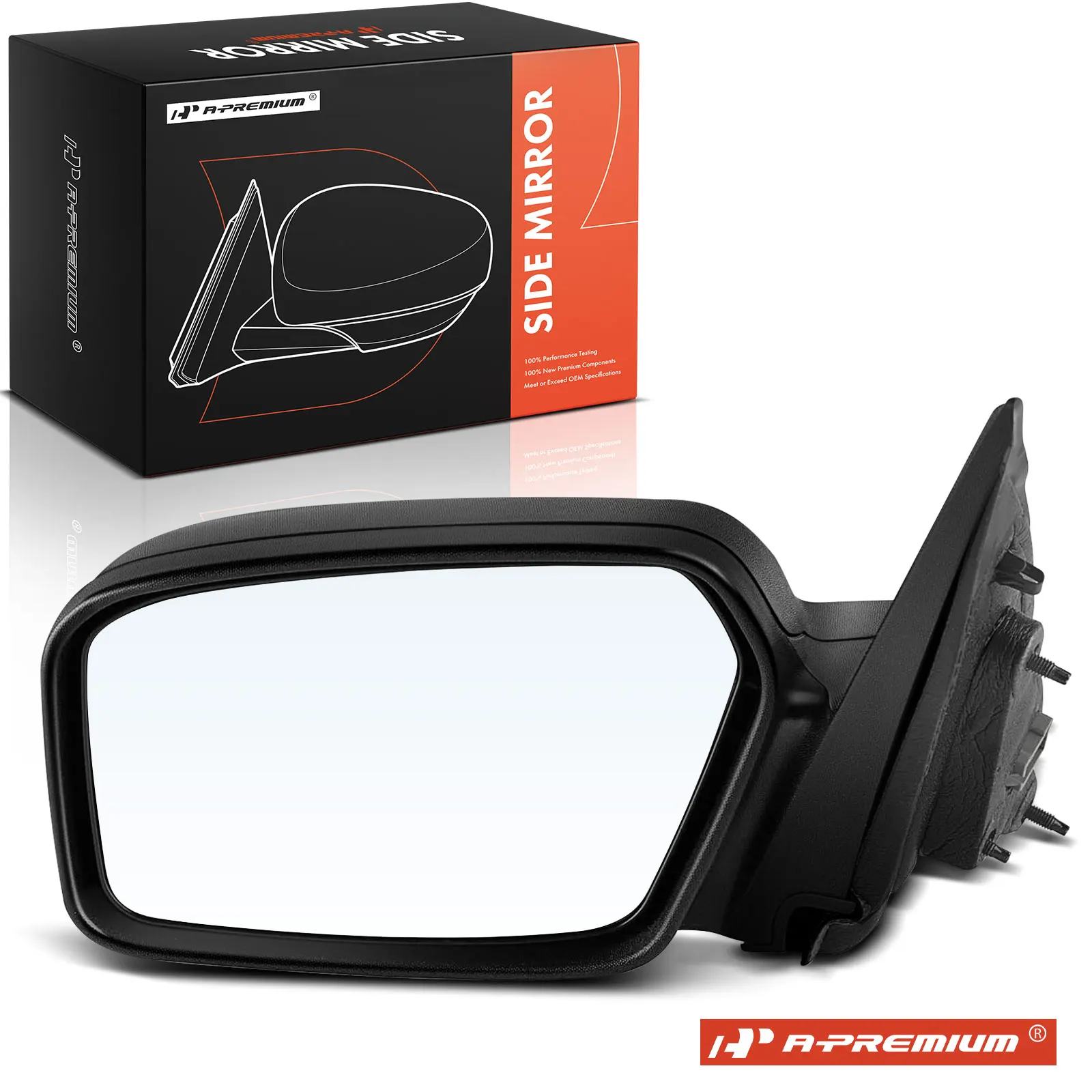 A-Premium Driver Side Power Door Mirror for Ford Fusion 2006-2009 Mercury Milan 2006-2009 Heated Black
