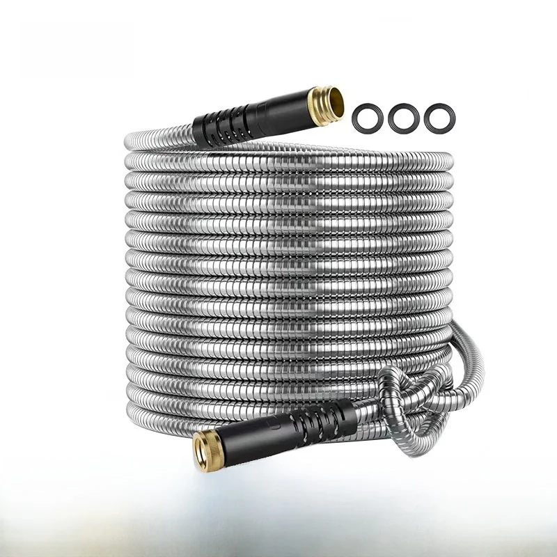Stainless Steel Garden Hose Nozzle Set Extendable Soft Tube Car Wash Lawn Sprinkler Head Kit GYRO Creative Short Sleeve T-Shirt