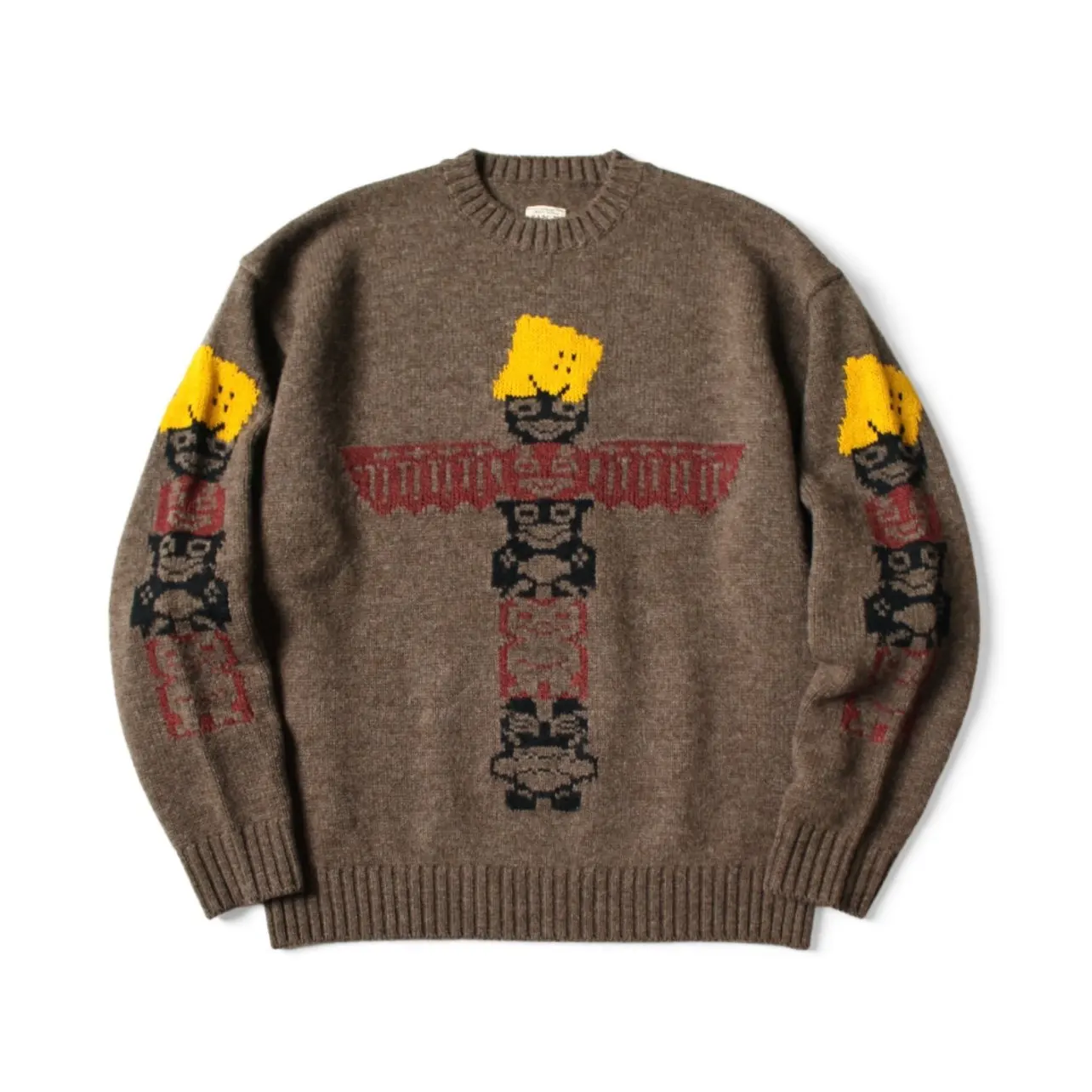 25AW Japan KAPITAL HH Hirata Kazuhiro Casual Cashmere Printed Pattern Round Neck Sweater for Men and Women Japan Style Pullovers