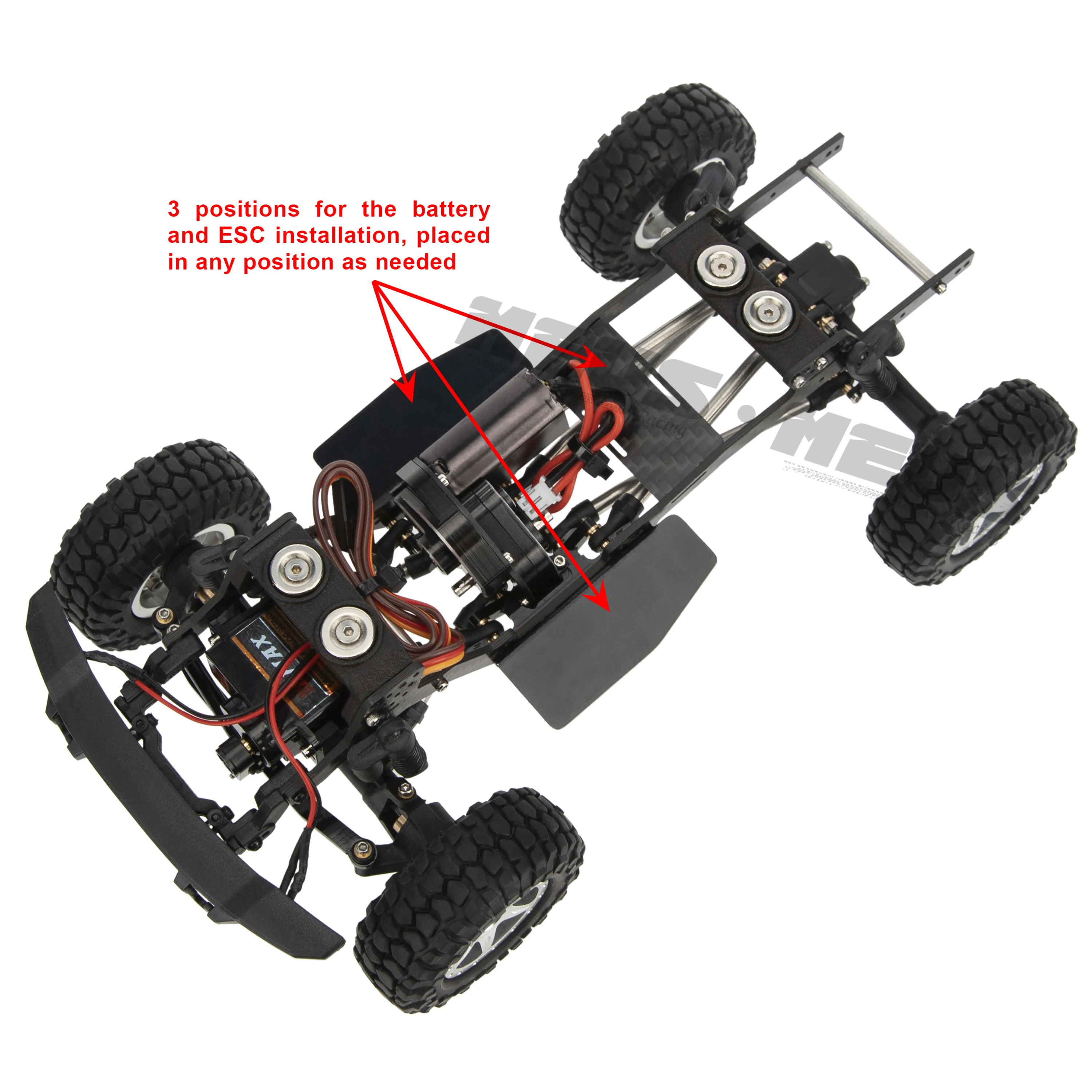 Meus Racing SCX24 LCG Carbon Fiber Chassis Frame Transmission Front System DIY Kits Links Drive Shaft Body Mount 132MM Wheelbase