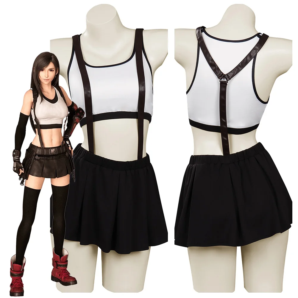 Tifa Cosplay Final Fantasy VII Cosplay Fantasia Game FF7 Costume Swimsuit Disguise For Women Adult Halloween Carnival Suit