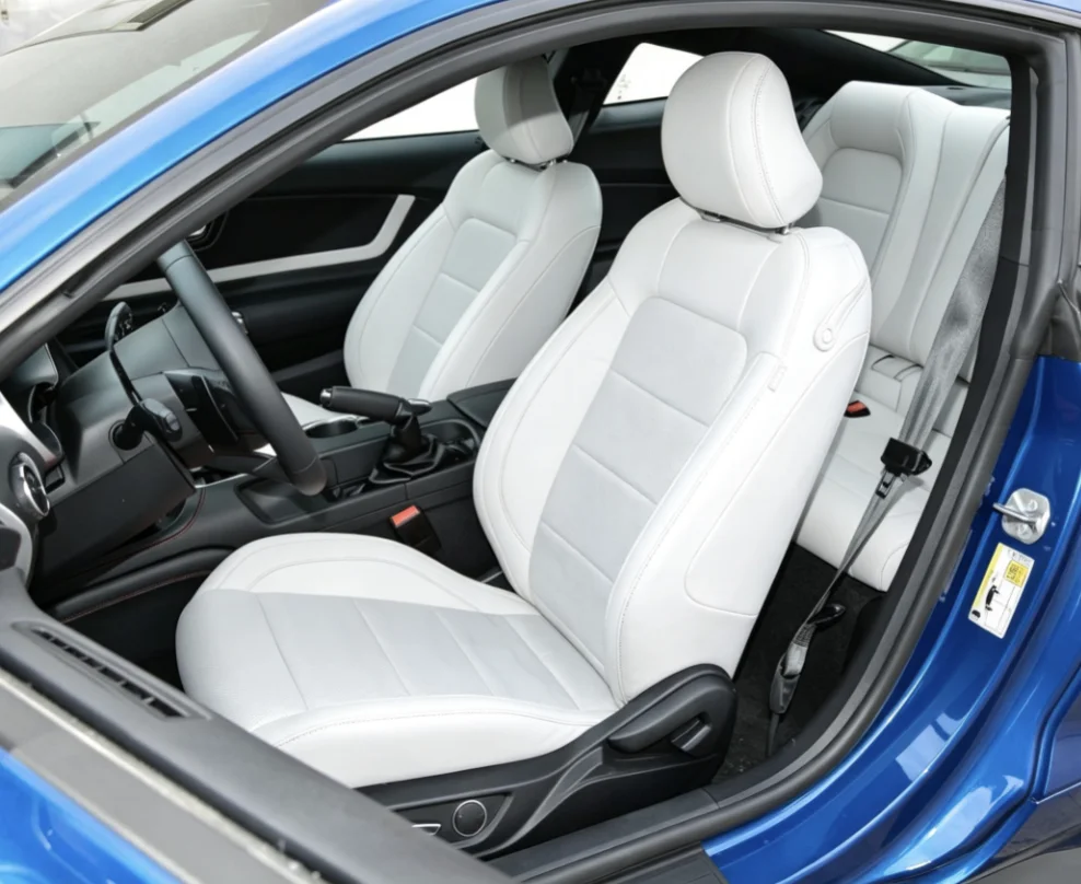 Für Mustang GT 2015~2022 Maßgefertigte Autositzbezüge Luxuriöses Nappaleder 100% Passgenau Innenraumzubehör 360 ° Vollständige Abdeckung – Detail 8