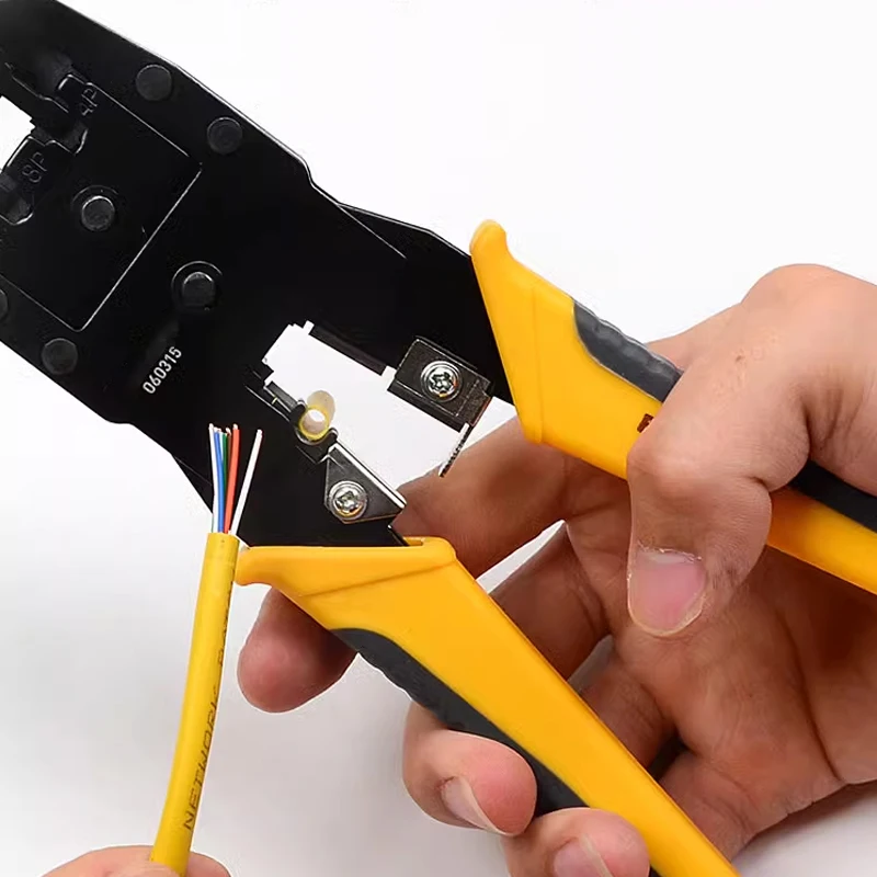 Crimper Cable Cutter Adjustable Automatic Wire Stripper Multifunctional Stripping Crimping Pliers Terminal Hand Tool