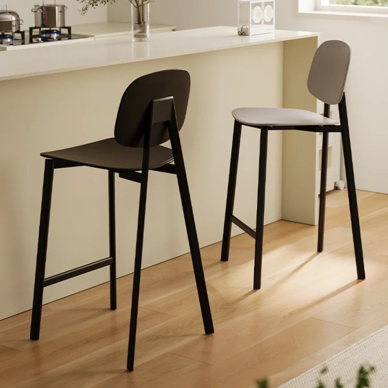 الرجعية الصناعية مسند الظهر مقعد مقهى كرسي طويل الساق المنزل عالية الطعام البراز بسيط جزيرة بار الأثاث التجاري #3