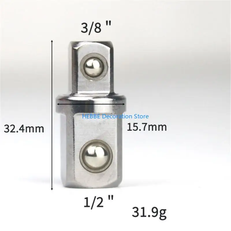 

B0KC Portable Double Head Square Drive Socket Adapter 1/4 to 3/8 or Inch Set for Easy Carrying and Storage in Toolboxes