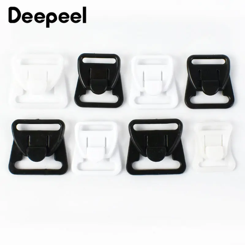 50Sets 12-20mm Plastic Adjust Buckle Bra Clasp Bikini Clip Button Swimsuit Underwear Shoulder Strap Hook DIY Sewing Accessories