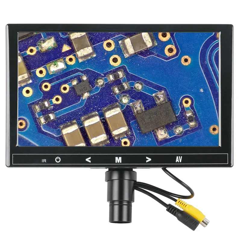 Linhas av tv Vídeo Microscópio Biológico c Montagem Câmera Polegada Digital Lcd Monitor Eletrônico Ocular Relógio Telefone Jóias 480