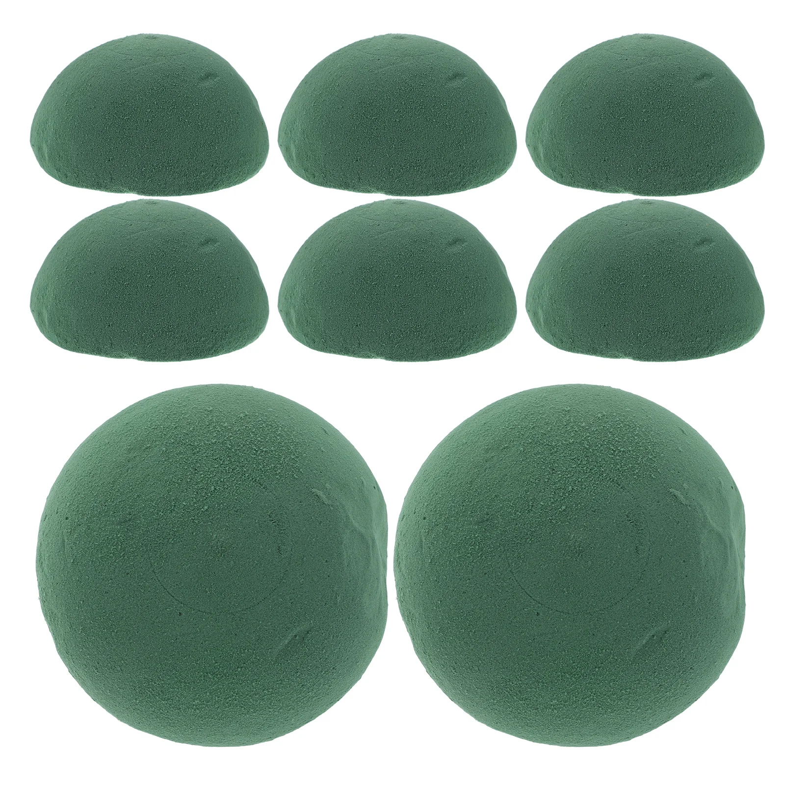 8 قطعة كتل رغوة الأزهار المستديرة الخضراء نصف الكرة رغوة الحرفية الجافة 3.54x1.77 بوصة لمستلزمات ترتيب باقة الزهور الاصطناعية