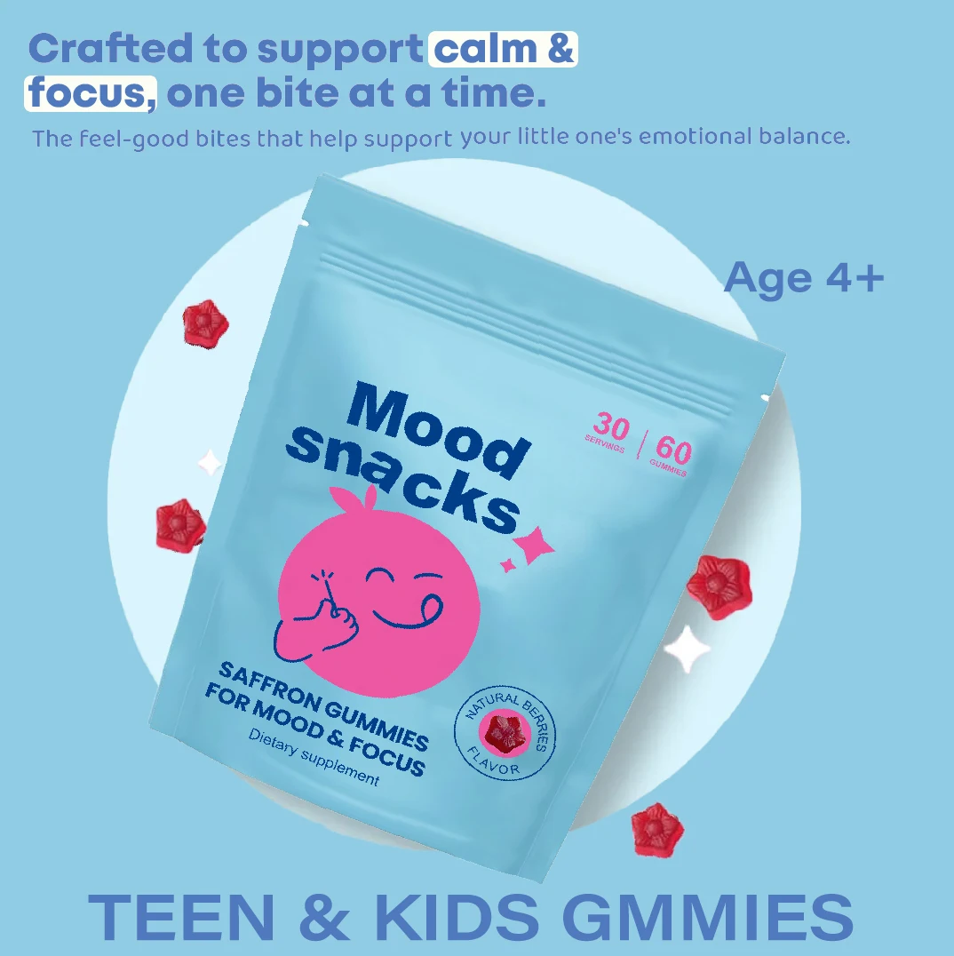 

Kids Gummies, for a Calm and Relaxed Mood*, Hibiscus Flower, Rhodiola Rosea Root, Gotu Kola Chewable Supplement, Sugar Free