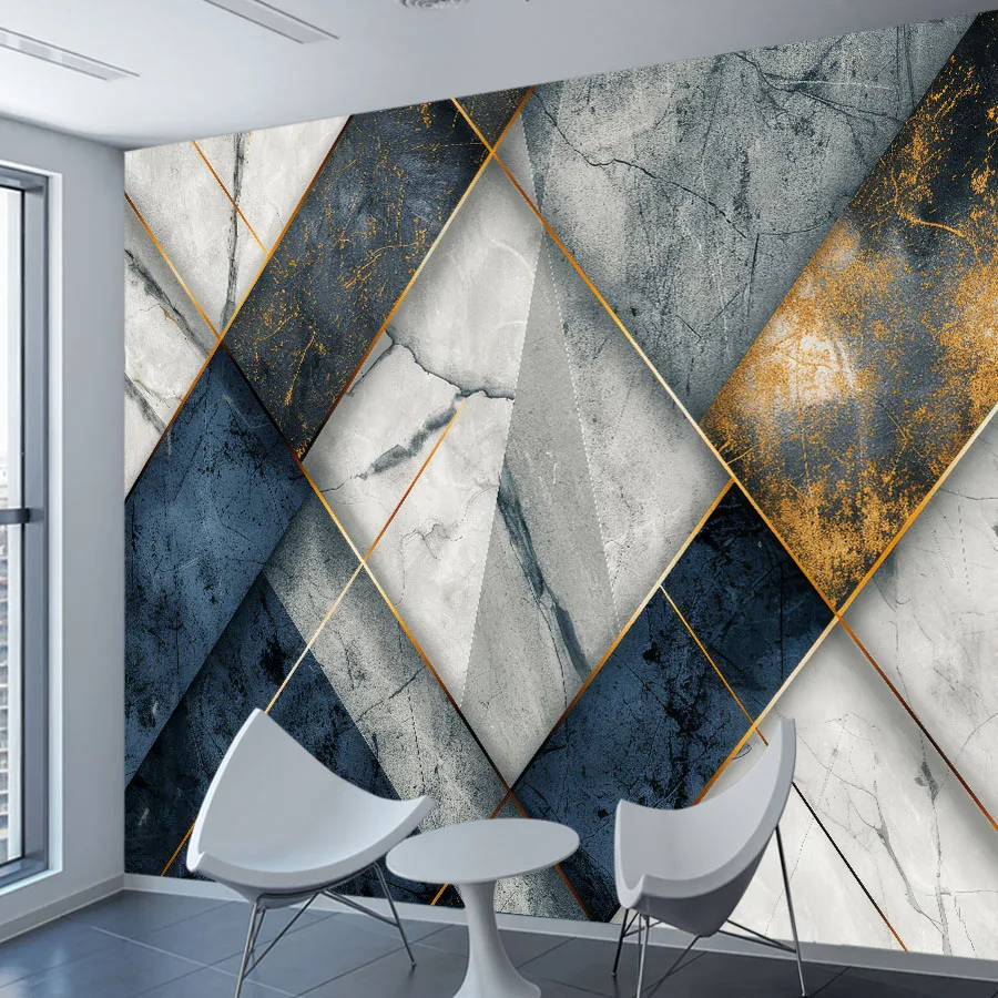 21+ Custom Easy to Apply Peel and Stick Wallpaper for Living Room Decoration Wall Art Papers Home Decor Marble Geometry TV Mural