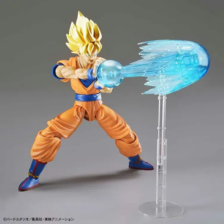 W magazynie Bandai Dragon Ball Super Saiyan Goku rysunek-wzrost standardowy Anime figurka montaż Model lalka zabawka dla dzieci prezent świąteczny