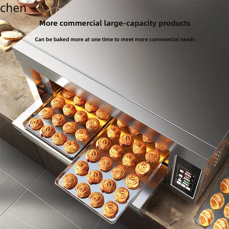 KX  Commercial Baking Electric Oven One Floor Two Plates Large Large Capacity Bread Pizza Cake Shop Gas Oven