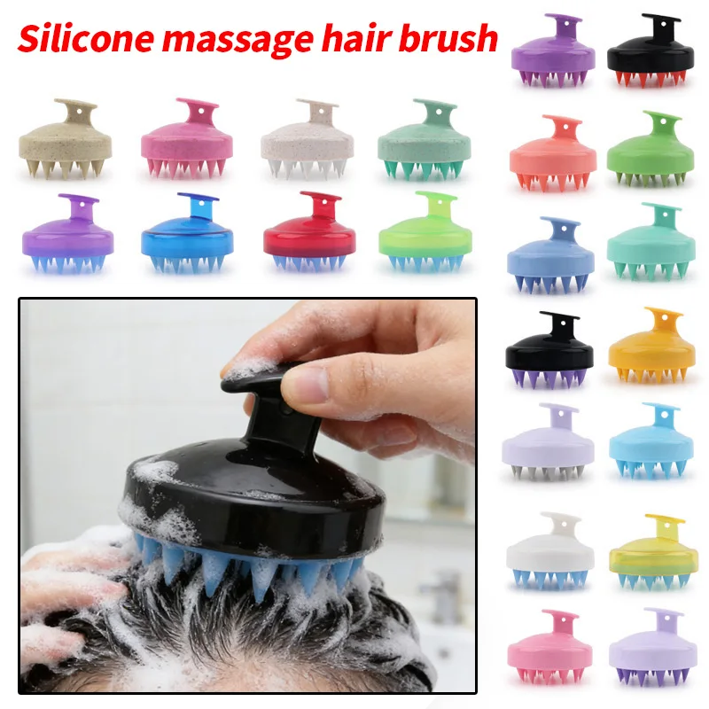 Soft Silicone Scalp Massager for Sensitive Scalp Shower Hair Care Brush Travel-Friendly