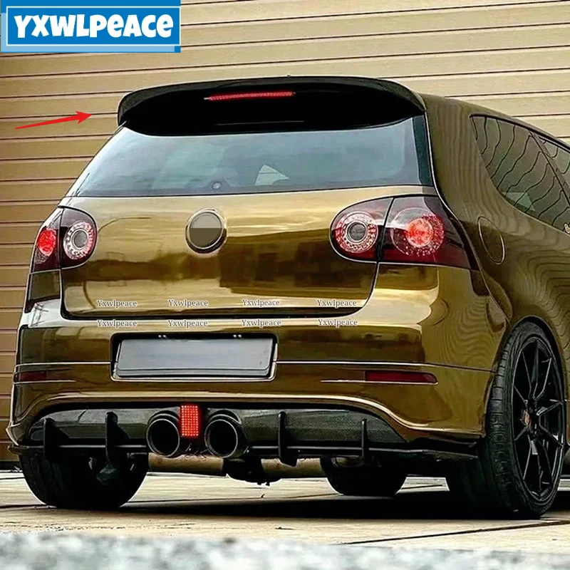 

For Volkswagen VW Golf 5 V MK5 R32 GTI 2006-2009 Car Trunk Lip Wing Real Carbon Fiber Rear Roof Spoiler