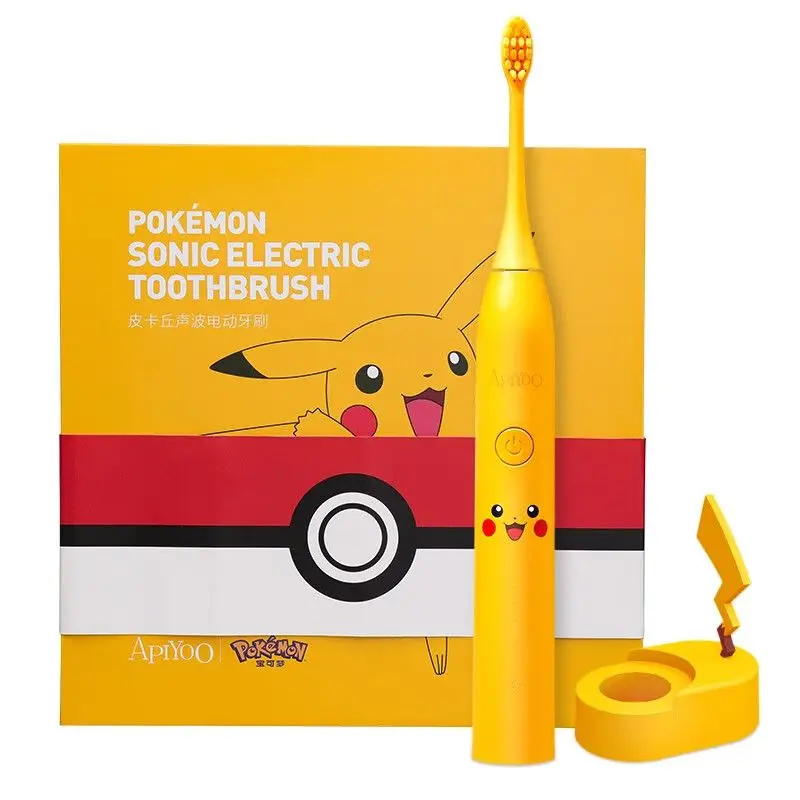 Pokemon Kawaii Pikachu Electric Toothbrush Sonic Waterproof Rechargeable Cute Cartoon Toothbrush Couple Toothbrush Gift