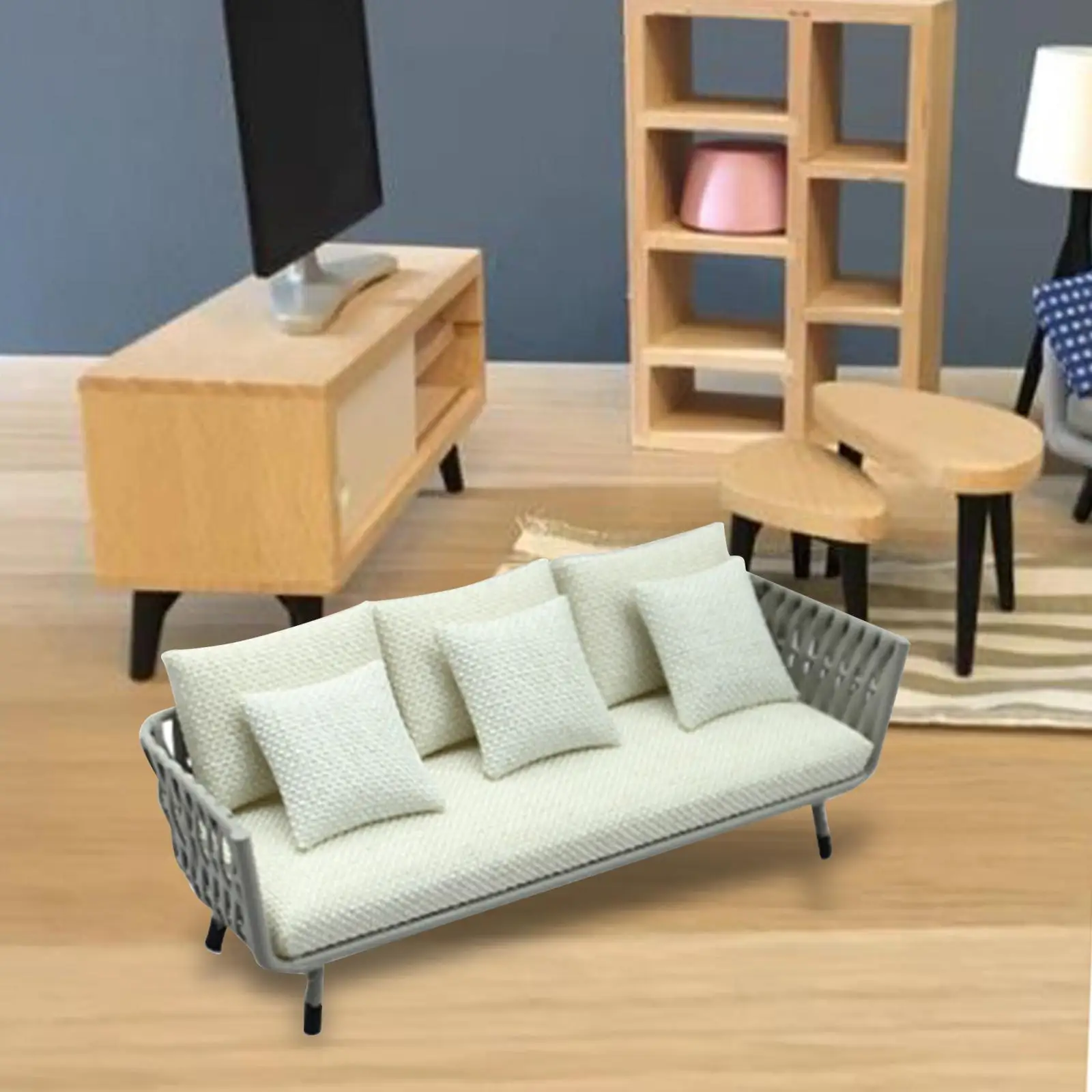 1/12 кукольный домик, диван для модели, украшение сцены, детали куклы BJD, подарки для детей