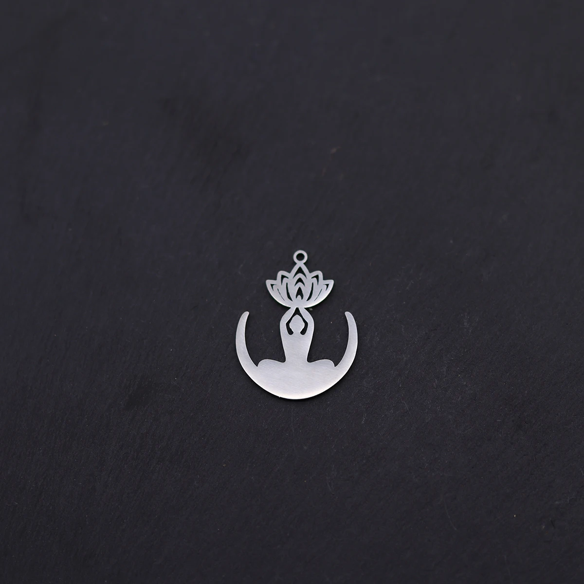 3 قطعة زهرة اللوتس الكلاسيكية يوغو بوذا قلادة جالبة للحظ لصنع المجوهرات أساور القرط تميمة الفولاذ المقاوم للصدأ لتقوم بها بنفسك اكسسوارات