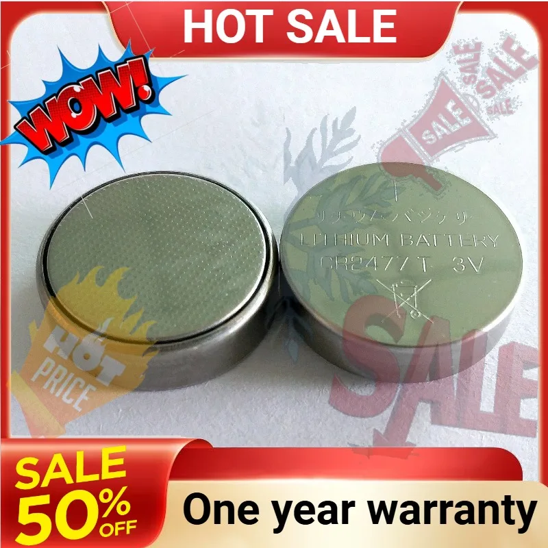 SWZY CR2477 Button Lithium Manganese Battery 3V 1000mAh for Positioning Card Recognition Remote Control Battery