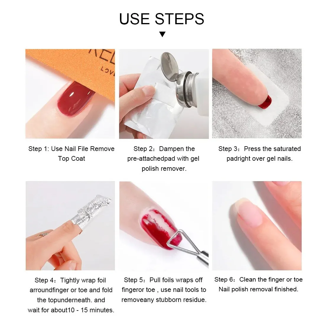 50/100pcs Remover Aluminum Foil Nail Wraps For Soak Off Acrylic Gel Polish Professional Cleaning With Cotton Pad Manicure Tools