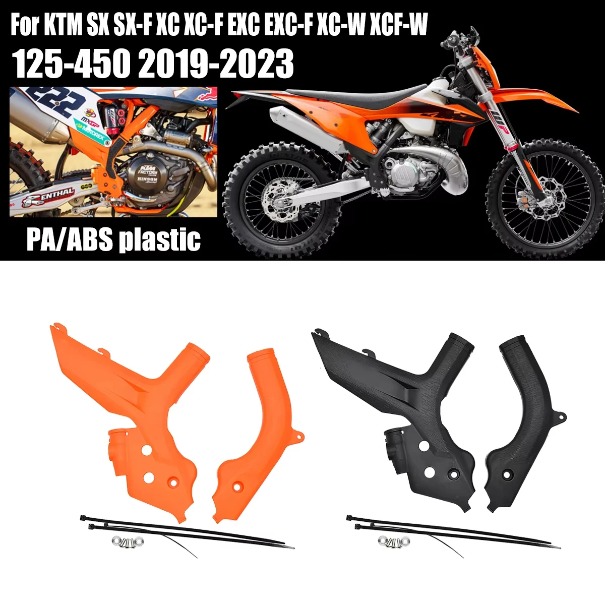 For KTM 125 200 250 300 350 400 450 EXC EXCF SX SXF XC XCF XCW XCFW Motorcycle Frame Guards Covers Protectors 2019-2022 2023