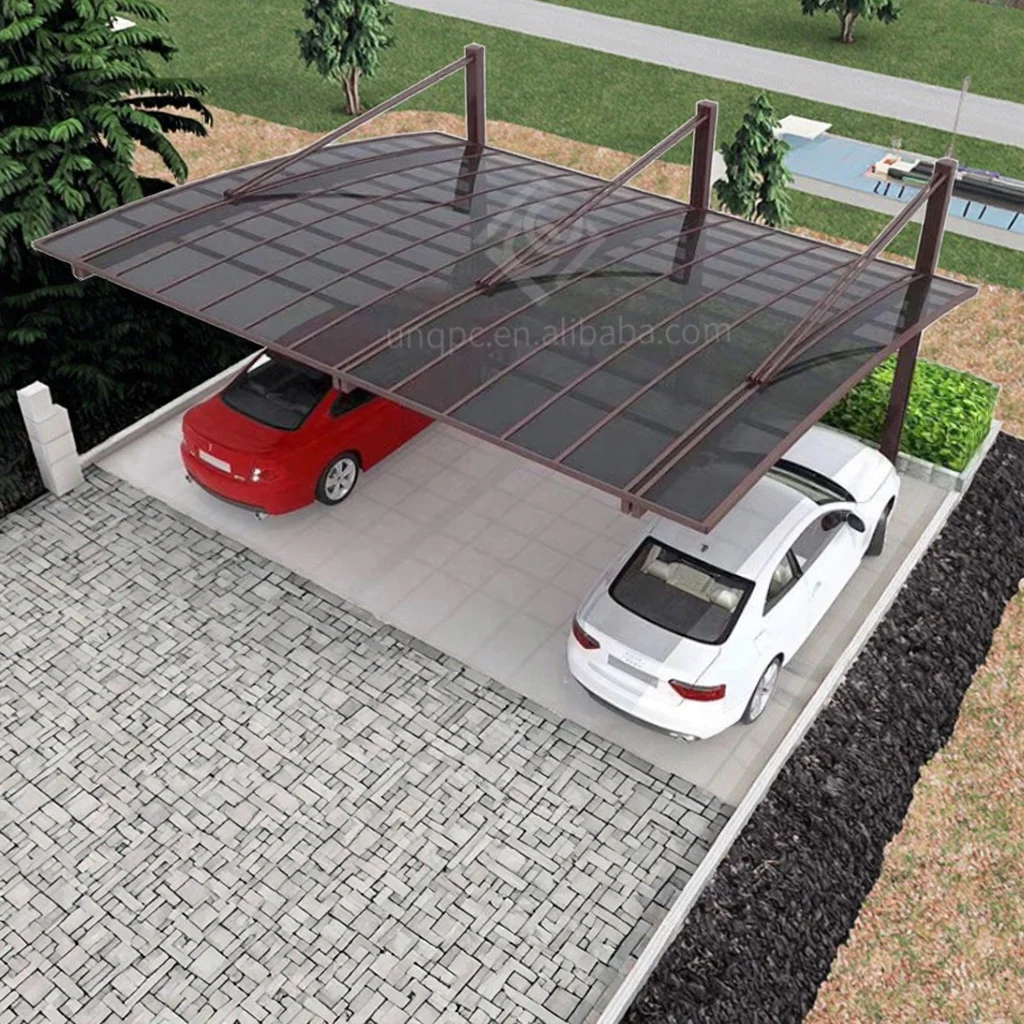

Modern Luxury Foldable Carport Waterproof Aluminum Alloy and Polycarbonate Garage Sun Shed for Outdoor Car Parking