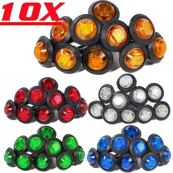 10PCS 12V LED Side Marker Lights Clearence Front Rear Indicators Light for Truck Car Bus Trailer Van Caravan Boat Taillight