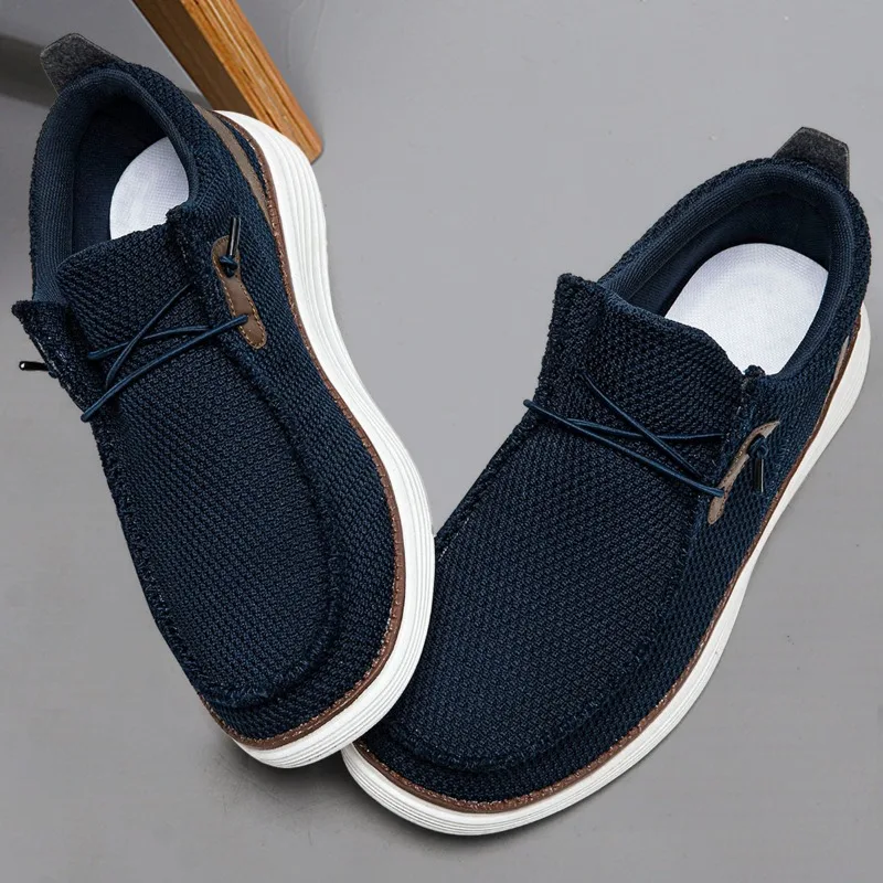 Men Casual Canvas Shoes Mens Loafers Breathable Slip on Flats Male Vulcanized Shoe Driving Tennis Plus Size 48 Zapatillas Hombre