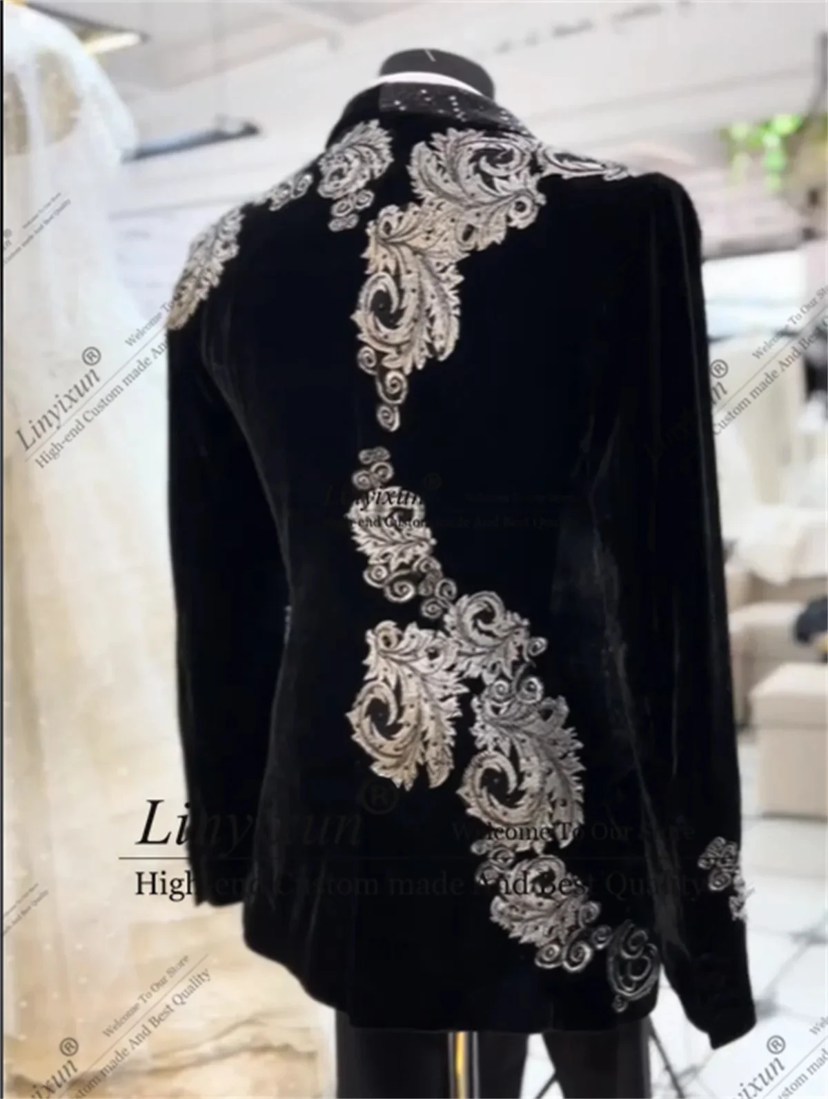 

Роскошные мужские костюмы с кристаллами и бисером, комплекты из 2 предметов, свадебные смокинги для жениха, приталенный мужской пиджак для выпускного вечера, индивидуальный костюм Homme