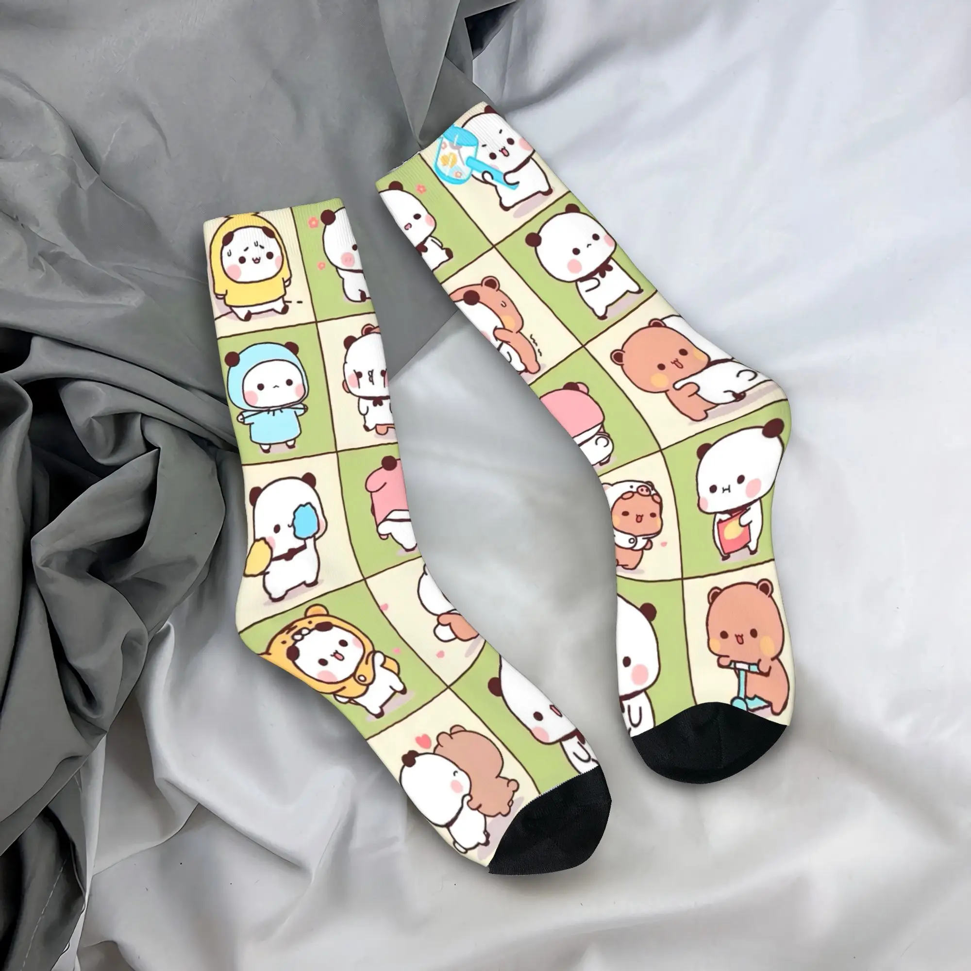 

Bubu Dudu Socks Autumn Stockings Retro Men's Soft Socks Printed Climbing Anti-Slip Socks