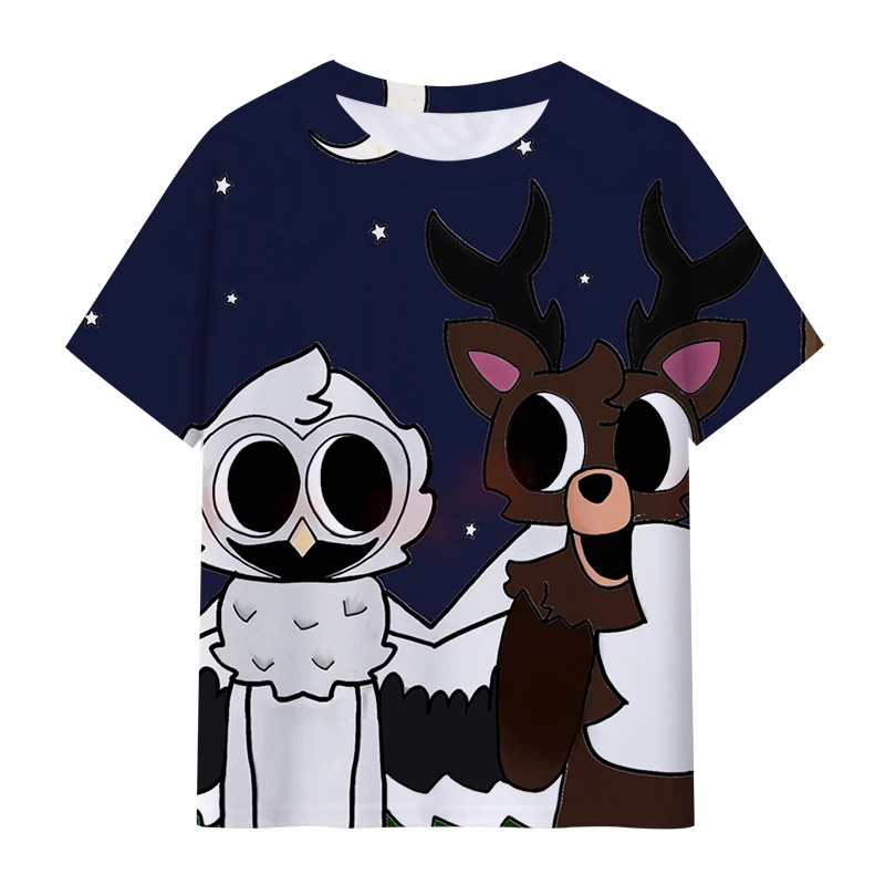 Game 99 Nights in The Forest 3D Print Kids T-shirt Boy Girl Short Sleeve Tops Summer Casual Tees Children Clothing Anime T Shirt