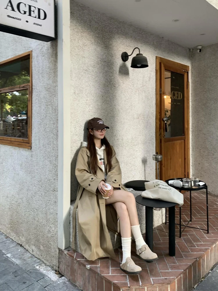 

Cropped Trench Coat Clothes Woman Womens Waterproof Raincoat Casual Basic Outdoors Lightweight Drawstring Hiking Fashion Belt