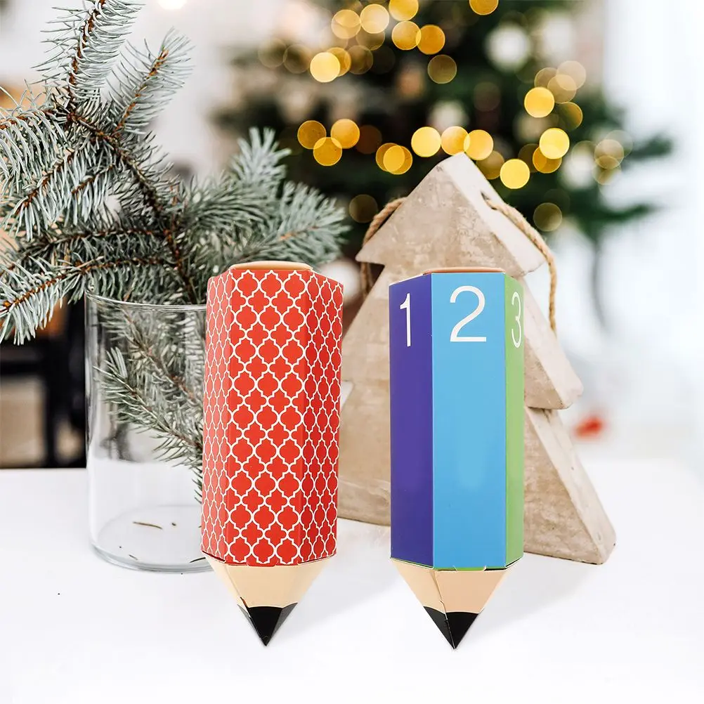 

10 Pcs Candy Box Premium Material Boxes Gift Pencil Shaped Party Supplies Paper Packaging Reusable