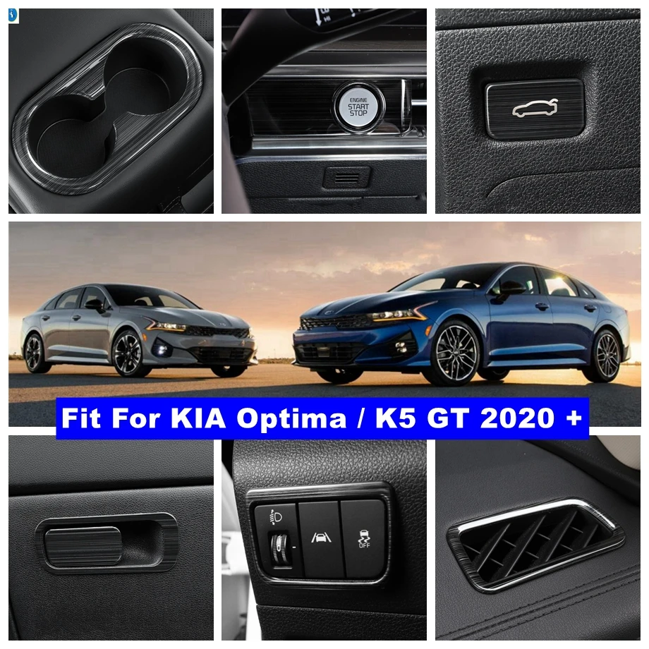 

Car Water Cup Holder / Air AC Outlet / Start Stop Engine Decor Panel Cover Trim Accessories For KIA Optima K5 GT 2020 2021 2022