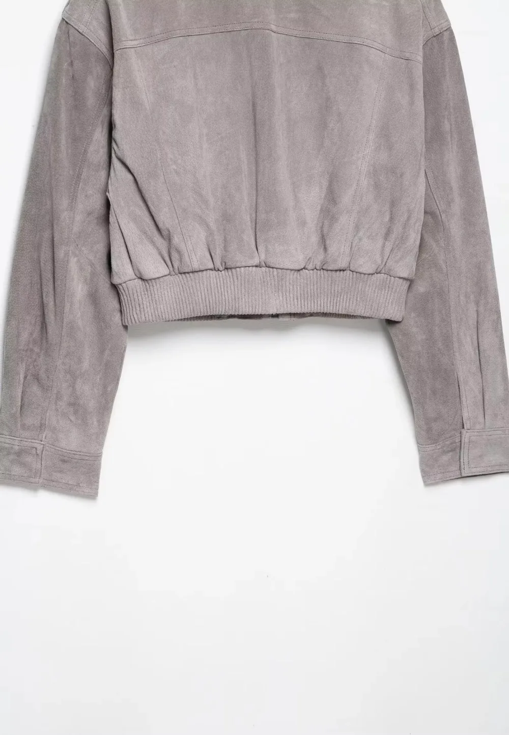 Damen-Cargojacke, kurz geschnitten, für Herbst und Winter, Damenmantel, Stehkragen, Träger, Schulterklappen, viele Taschen, gerippter Saum, lockerer Schnitt, lässige Oberbekleidung. – Detail 5