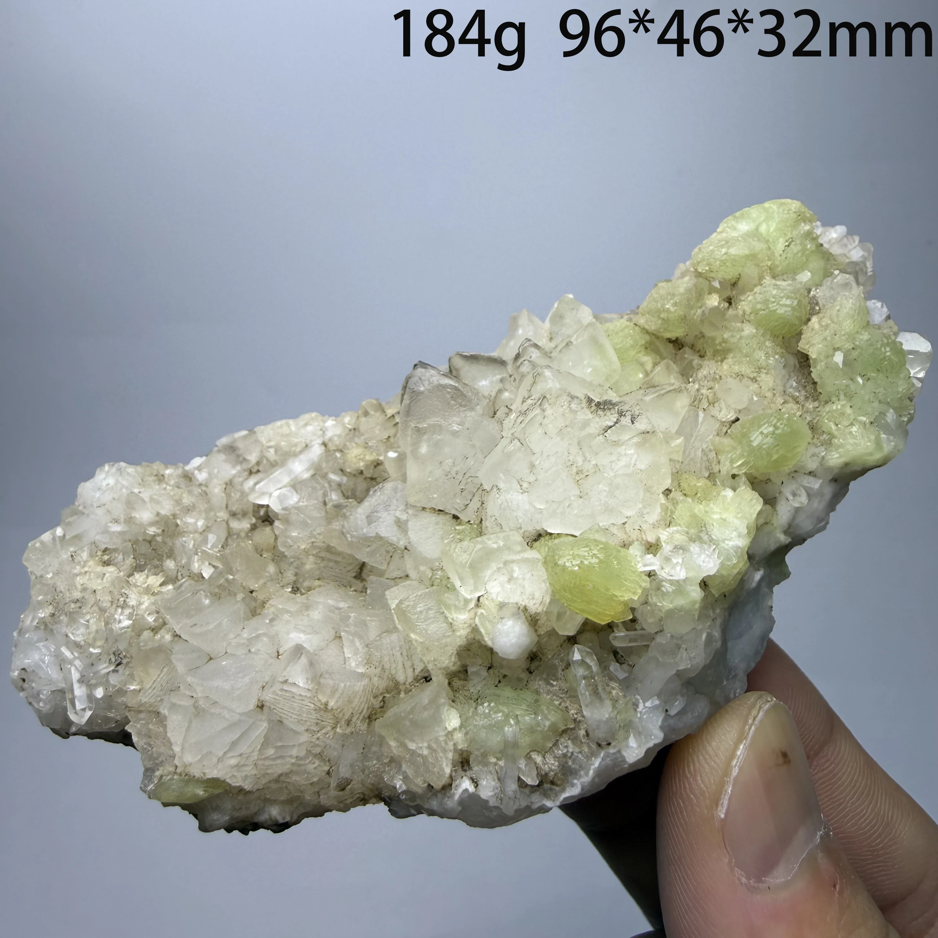 Natural Namibia Prehnite with Calcite Cluster Mineral Specimen Healing Crystal Home Decoration A3-1-2